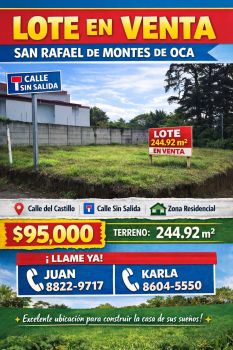 Terreno Para Vivienda en venta en Calle El Castillo, Montes de Oca, San José, Costa Rica — foto 1